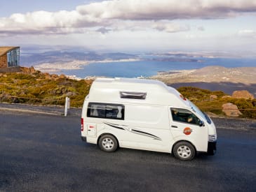 Unterwegs mit dem Camper Hitop von Hippie Camper Australien