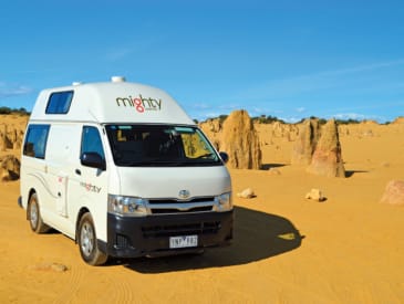 Frontansicht des Highball Camper von Mighty Australien