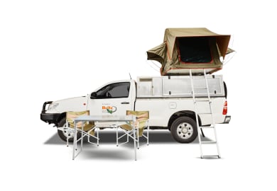Cutout mit extras des  Toyota Single Cab SE von Britz 4x4 Rentals Afrika