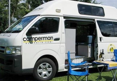 Camperman Juliette Australien Seitenansicht offene Tür