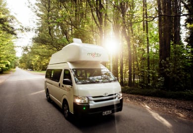 Fahrt im Double Down von Mighty Campers Neuseeland
