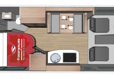 Grundriss ( Tag ) des C-Medium Wohnmobil von Four Seasons Kanada