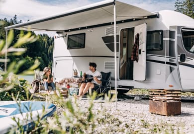 Entspannen vor dem Family Standard von McRent Spanien