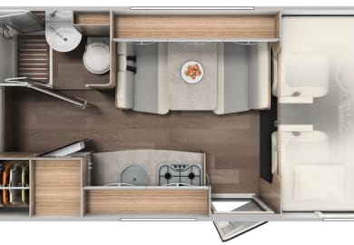 Grundriss des Family Extra von rent easy Italien