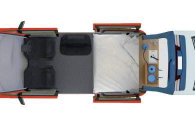 Grundriss des Beta Camper von Spaceships Australien