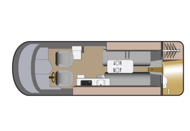Grundriss ( Tag ) des Van Conversion von Fraserway RV Kanada