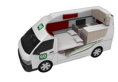 Grundriss Hitop Camper von GoCheap in Australien