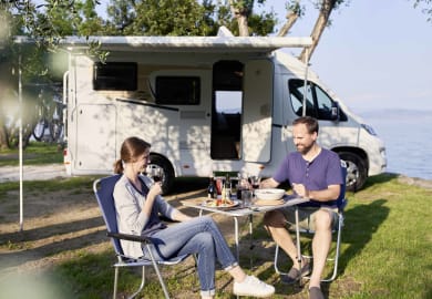 Am Frühstücken mit dem Active Classic von rent easy Italien