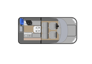 Grundriss des Truck Camper Scout von Fraserway RV Kanada