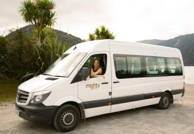 während der Fahrt im Deuce plus von Mighty Campers Neuseeland