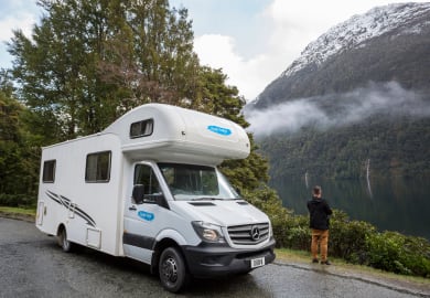 Pause mit dem 6 Bett Camper von Cheapa Neuseeland