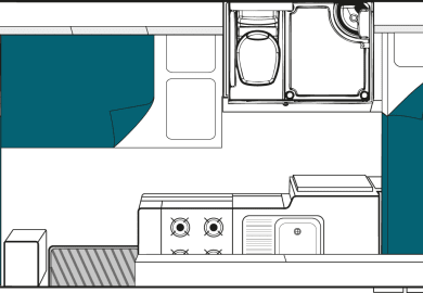 Grundrisse Option 2 ( Nacht ) des River Elite von Maui Rentals Neuseeland