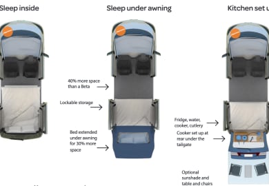 Inneneinrichtung des Alpha Camper von Spaceships Australien