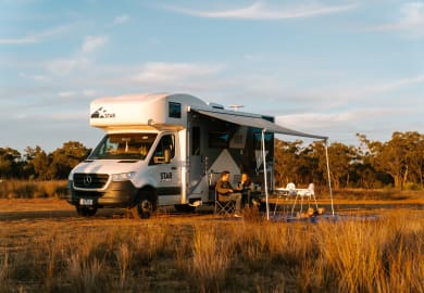 Geschützt unter der Markise vom Polaris 6 von Star RV in Australien
