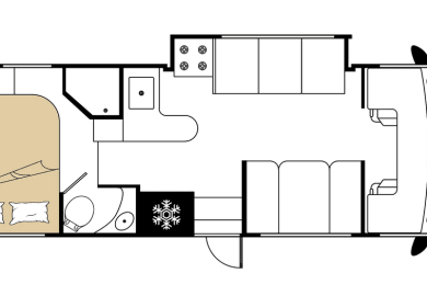 Möglicher Grundriss des Glückscampers 4 von Roadbear USA