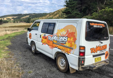 Der Budgie Van von Travellers Autobarn Australien