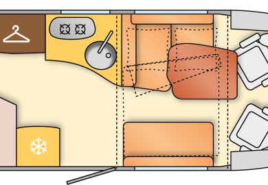 Grundriss Tag des Classic Cruiser K3 von DRM Deutschland