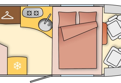 Grundriss Nacht des Classic Cruiser K3 von DRM Deutschland