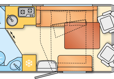 Grundriss Tag des Slim Tourer S3 von DRM Deutschland