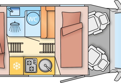 Grundriss Nacht des Slim Star S2 von DRM Deutschland
