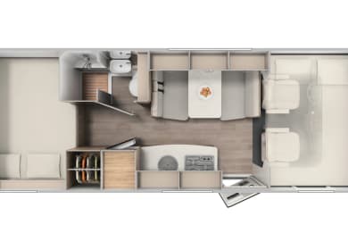 Der Grundriss des Large 6 Automatik von Touring Cars