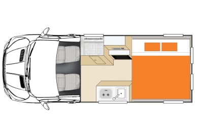 Grundriss bei Nacht des Hitop von Apollo Australien