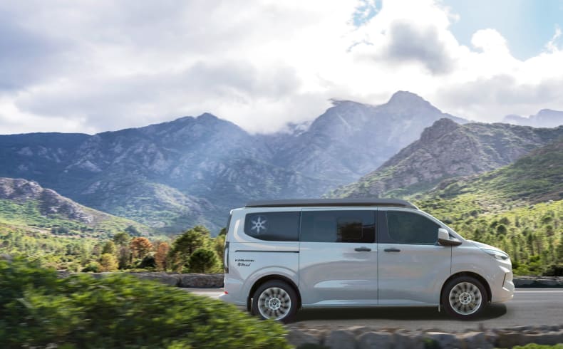 In den Bergen mit dem GreenCamper M4GC von DRM Deutschland